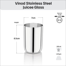Vinod Stainless Steel Juicee Glass Set of 6 (300ml)
