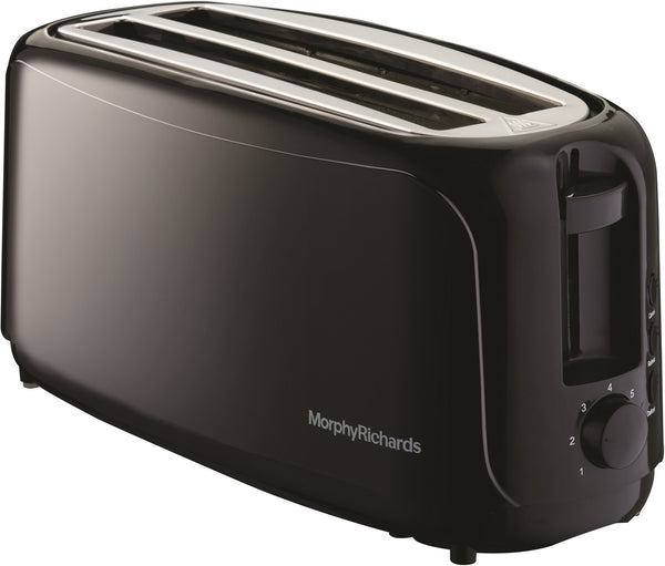 Morphy Richards AT 402 Pop-Up Toaster, Black (4-Slice, 1450W)