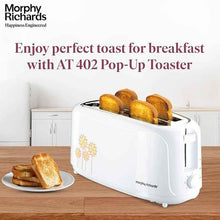 Morphy Richards AT 402 Pop-Up Toaster, White (4-Slice, 1450W)