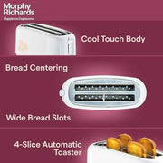 Morphy Richards AT 402 Pop-Up Toaster, White (4-Slice, 1450W)