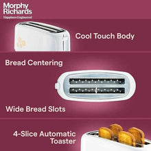 Morphy Richards AT 402 Pop-Up Toaster, White (4-Slice, 1450W)