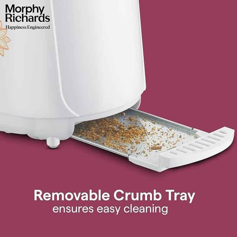 Morphy Richards AT 402 Pop-Up Toaster, White (4-Slice, 1450W)