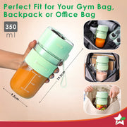 Wonderchef Nutri-Cup Zip Rechargeable Portable Blender, Green (350ml)