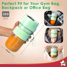Wonderchef Nutri-Cup Zip Rechargeable Portable Blender, Green (350ml)