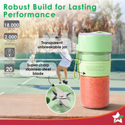 Wonderchef Nutri-Cup Zip Rechargeable Portable Blender, Green (350ml)
