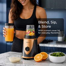 Lifelong LLNB22 Nutri Blender with 2 Jars, Black & Gold (400W)