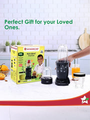 Wonderchef Nutri-blend Photon Mixer Grinder with 2 Jars, Black (400W)