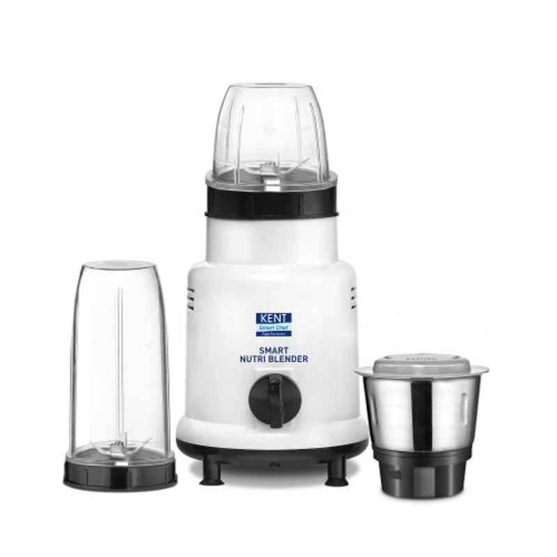 Kent Smart Nutri Blender 16067 Mixer Grinder with 3 Jars, White (450W)