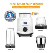 Kent Smart Nutri Blender 16067 Mixer Grinder with 3 Jars, White (450W)