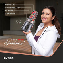 Pringle NB105 Nutri Blender with 2 Jars, Black & Silver (600W)
