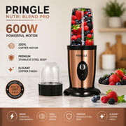 Pringle NB100 Pro High-Speed Nutri Blender with 2 Jars, Copper (600W)