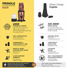 Pringle NB100 Pro High-Speed Nutri Blender with 2 Jars, Copper (600W)