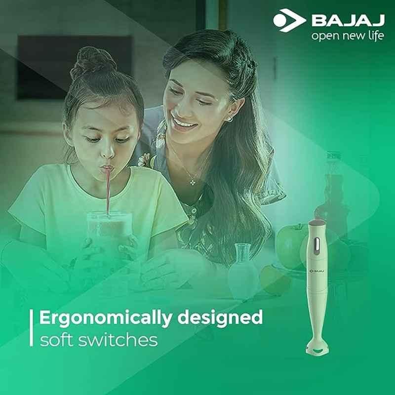 Bajaj HB 20 Silent Hand Blender, Green (300W)