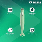 Bajaj HB 20 Silent Hand Blender, Green (300W)
