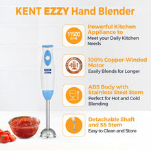 KENT EZZY Hand Blender, White & Blue (300W)