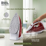 Morphy Richards Glide Steam Iron, Wine Red (1250W)
