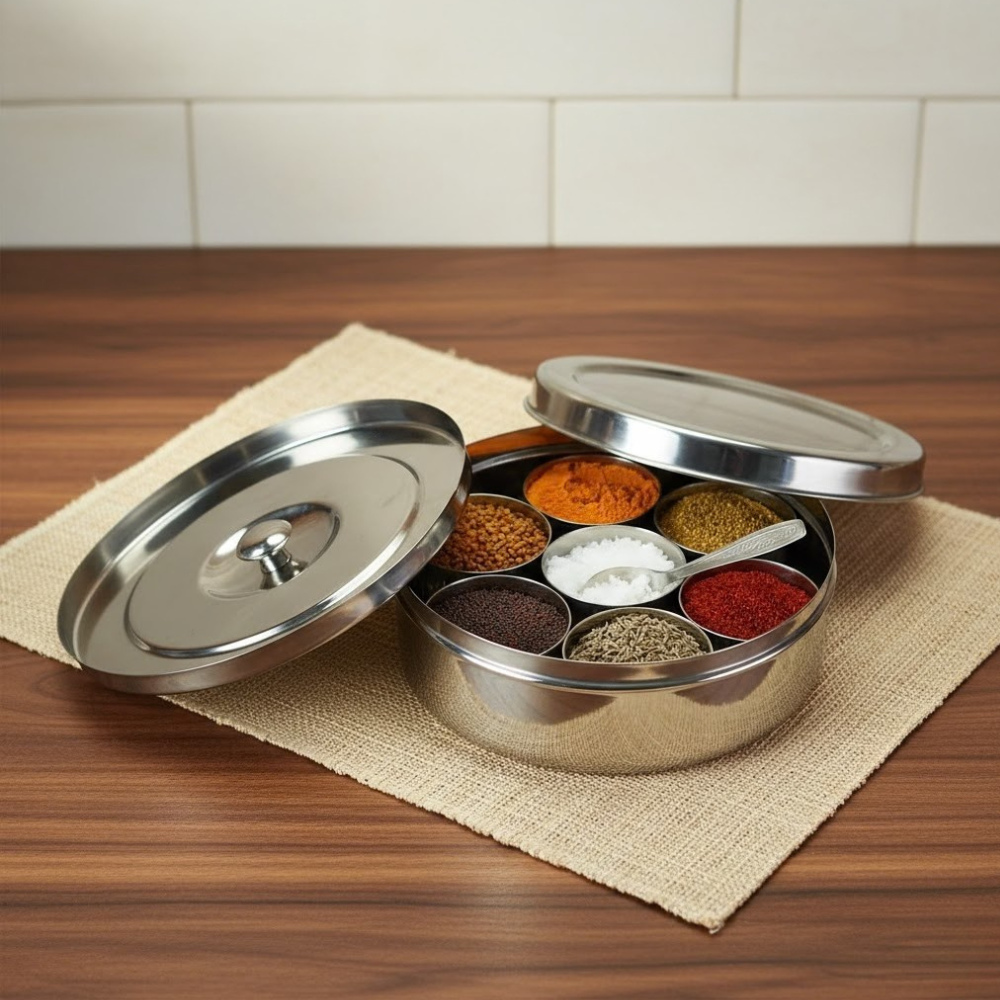Vinod Stainless Steel Masala Dabba No. 11 (7.5 Inch)