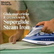 Morphy Richards Super Glide Steam Iron, Blue & White (2000W)