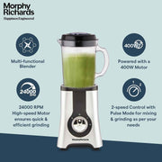 Morphy Richards 4-in-1 BlendMaster, Black & Silver (4 Jars, 400W)