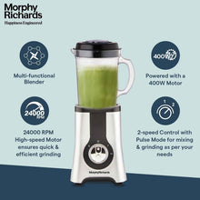Morphy Richards 4-in-1 BlendMaster, Black & Silver (4 Jars, 400W)