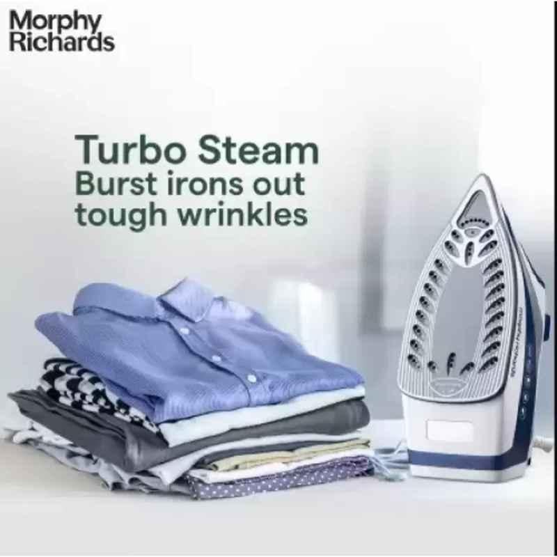 Morphy Richards Super Glide Steam Iron, Blue & White (2000W)