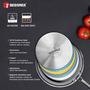 Bergner Argent 5CX Fry Pan, 5-Ply (24 cm)