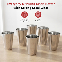 Vinod Alfa Stainless Steel Glass Set of 6 (300ml)
