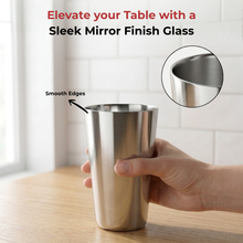Vinod Alfa Stainless Steel Glass Set of 6 (300ml)