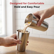 Vinod Alfa Stainless Steel Glass Set of 6 (300ml)