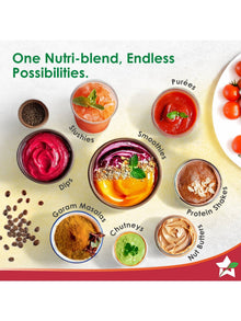 Wonderchef Nutri-Blend Blender & Grinder, Red (500W)