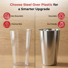 Vinod Alfa Stainless Steel Glass Set of 6 (300ml)