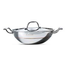 Bergner Argent 5CX Kadai with Lid, 5-Ply (20 cm)