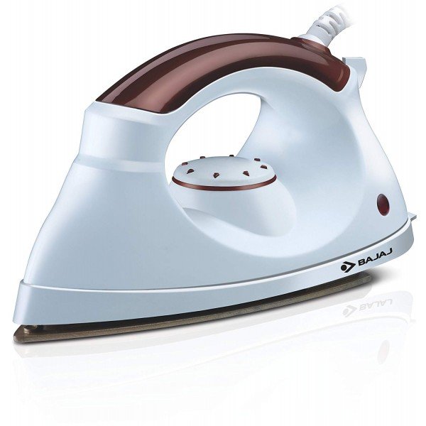 Bajaj Majesty Esteela Dry Iron, White/Maroon (1000W)
