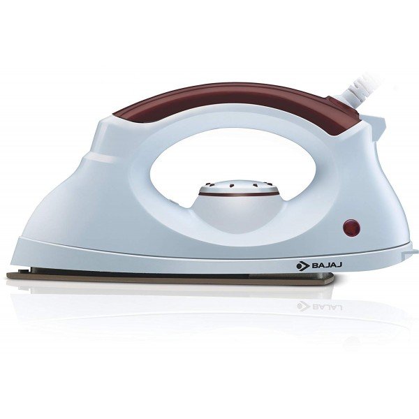 Bajaj Majesty Esteela Dry Iron, White/Maroon (1000W)