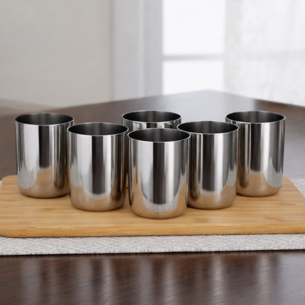 Vinod Stainless Steel Juicee Glass Set of 6 (300ml)