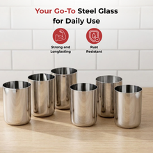 Vinod Stainless Steel Juicee Glass Set of 6 (300ml)