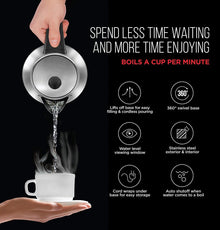 Trrego TR-18 Electric Kettle (1.8L, 1500W)
