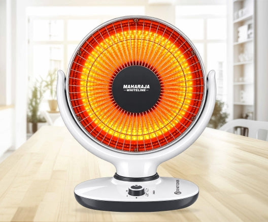 Maharaja Whiteline Warmstar Carbon Room Heater, White & Black (1000W)