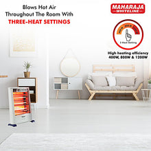 Maharaja Whiteline Lava Quartz Room Heater, White (1200W)