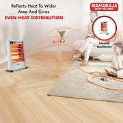 Maharaja Whiteline Lava Quartz Room Heater, White (1200W)