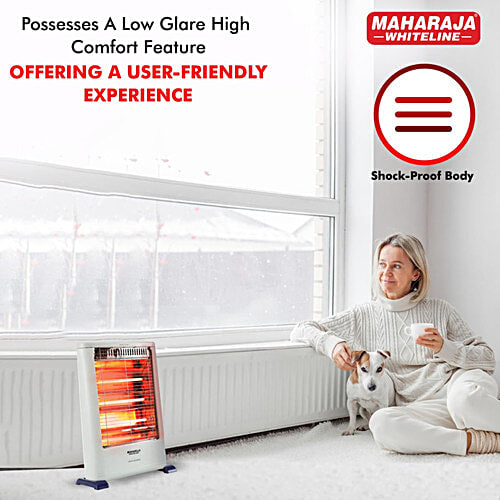 Maharaja Whiteline Lava Quartz Room Heater, White (1200W)