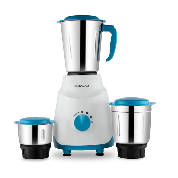 Bajaj Ninja Notch Mixer Grinder, Blue (3 Jars) (500W)