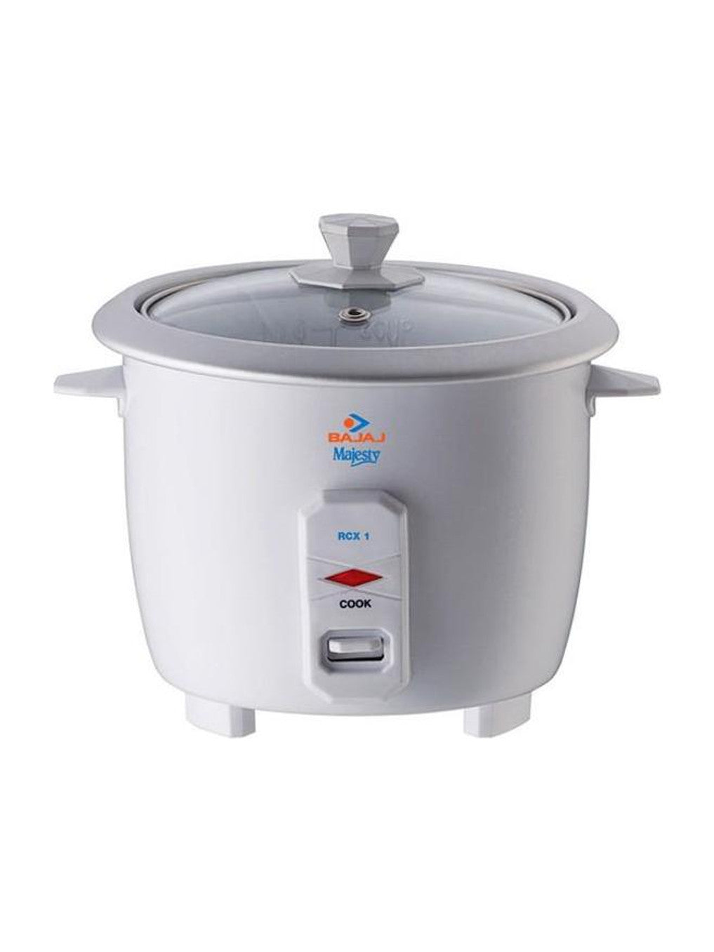 Bajaj Majesty RCX1 Mini Rice Cooker, White (400ml) (200W)