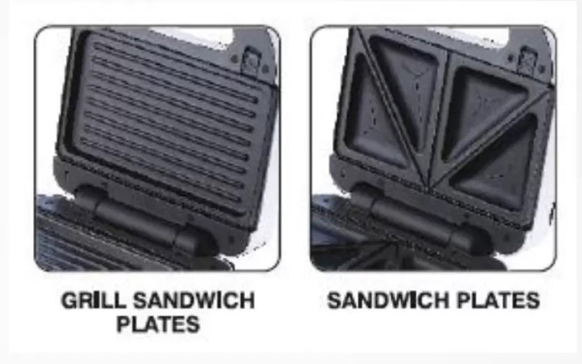 Bajaj Sandwich & Grill Maker, White (700W)