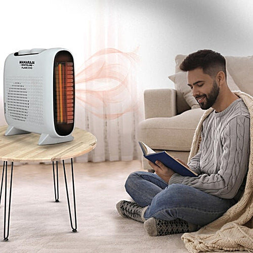 Maharaja Whiteline Flare Evo Room Heater, Grey & Black (2000W)