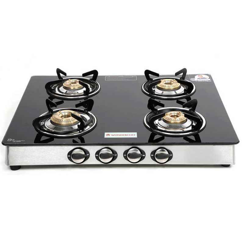 Wonderchef Zest Glass Top Gas Stove (4 Burner)