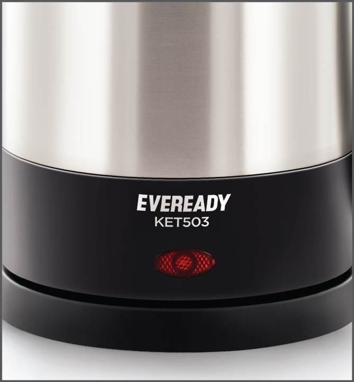 Eveready KET503 Electric Kettle, Black & Silver (1L, 1350W)