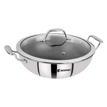 Bergner Hi-Tech Prism Kadai with Glass Lid (2.5L, 24 cm)