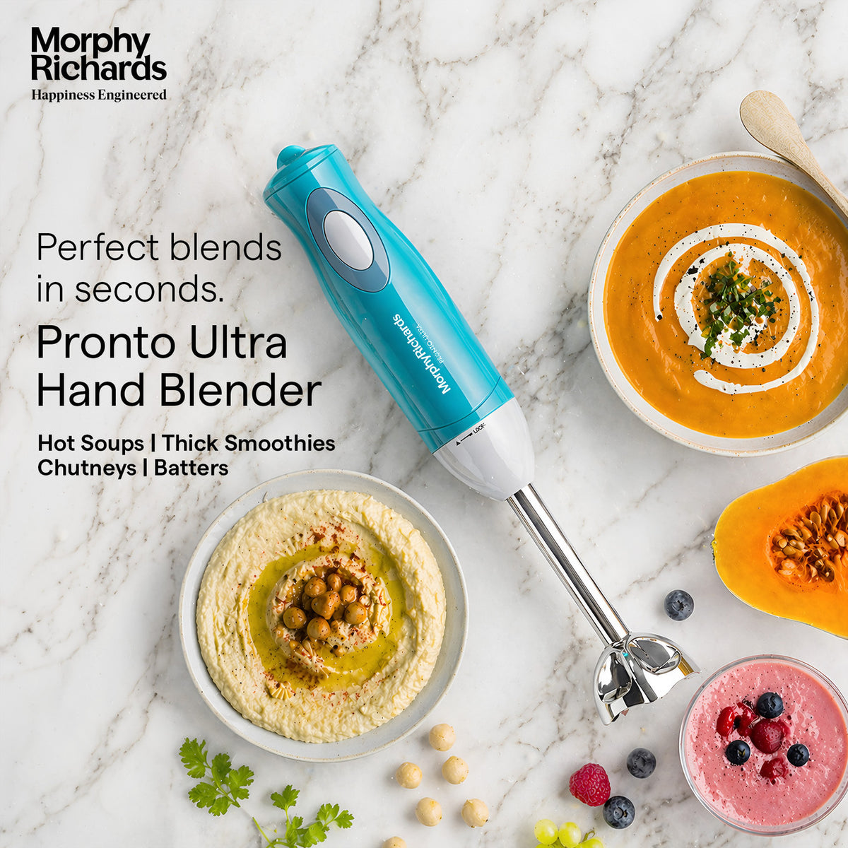 Morphy Richards Pronto Ultra Hand Blender, Blue (300W)