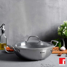 Bergner Hi-Tech Prism Kadai with Glass Lid (3.5L, 26 cm)